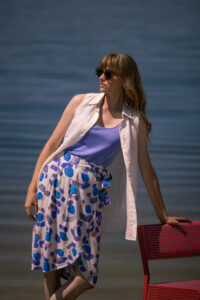 Wrap skirt Nougat €165 - Summer top Azurine €89 - Wadi blouse Linen jacquard €145 (2)